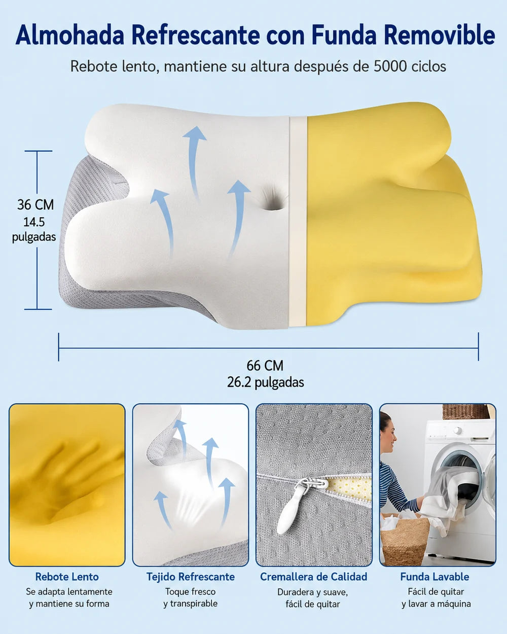 Almohada Cervical Japonesa Viscoelástica