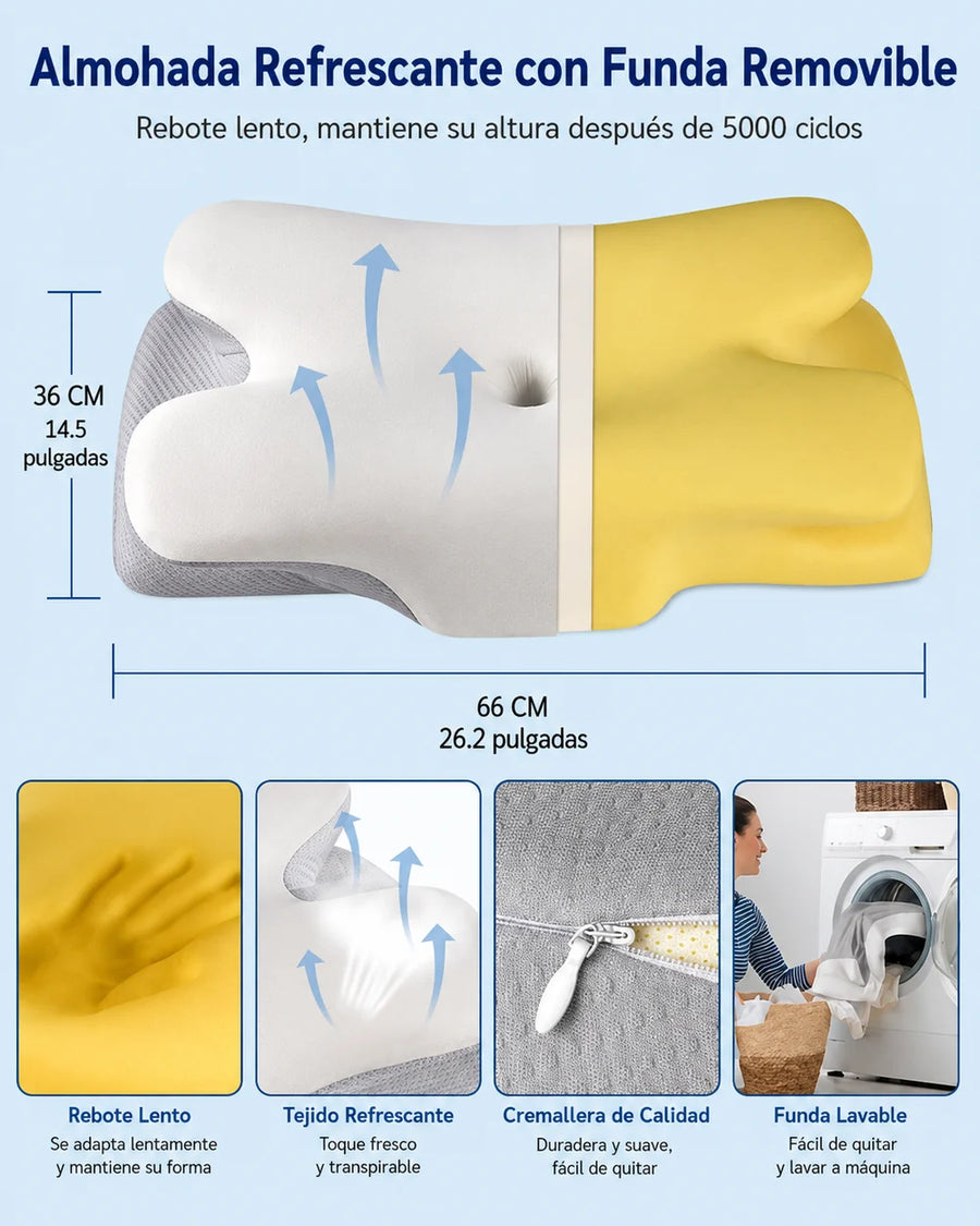 Almohada Cervical Japonesa Viscoelástica
